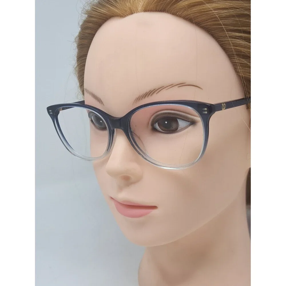 Gucci Women's Glasses Frames Blue Transparent Oval GG0550O 004 Italy 51-16-140